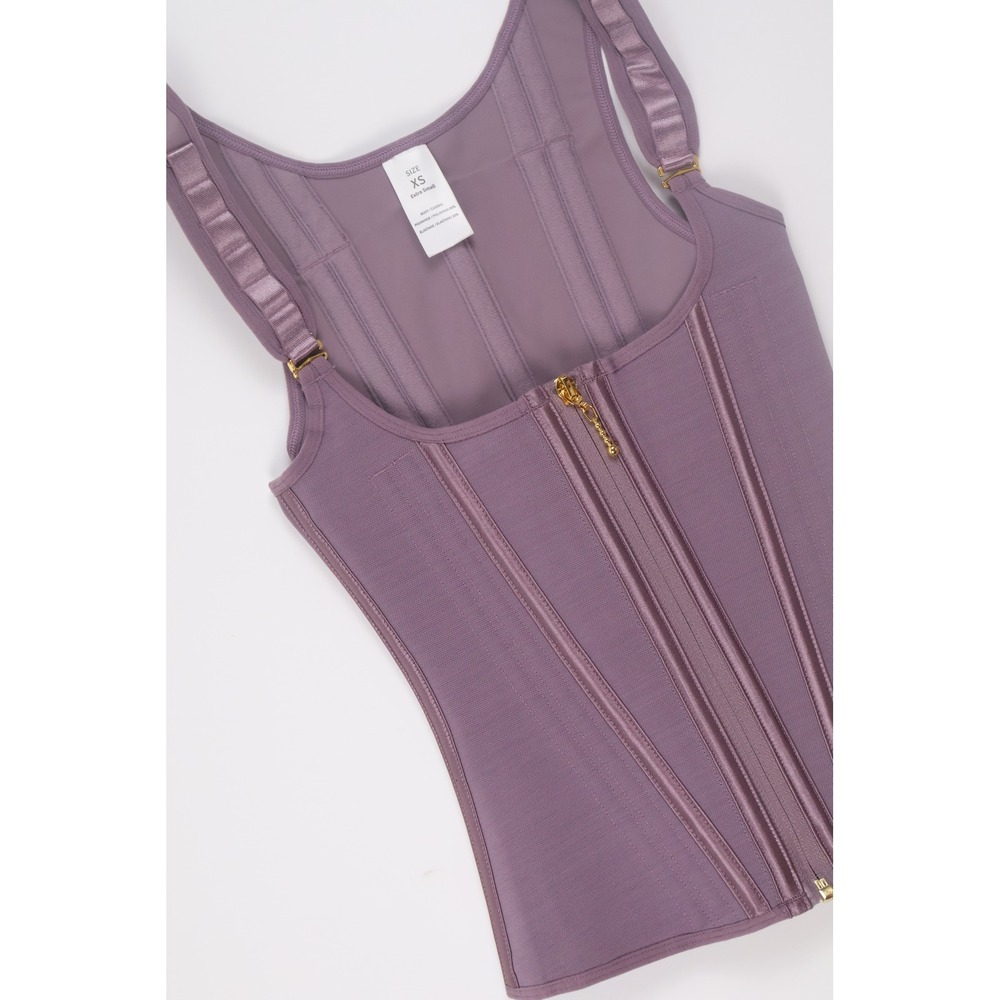 SHAPSHE Waist Shapewear Vest XS Purple Compression Corset Cincher Body Shaper - Picture 4 of 6